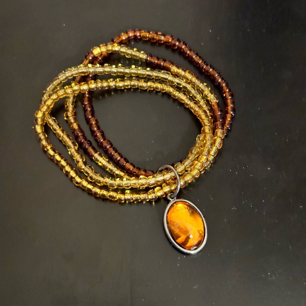 Yellow and Brown Bracelet